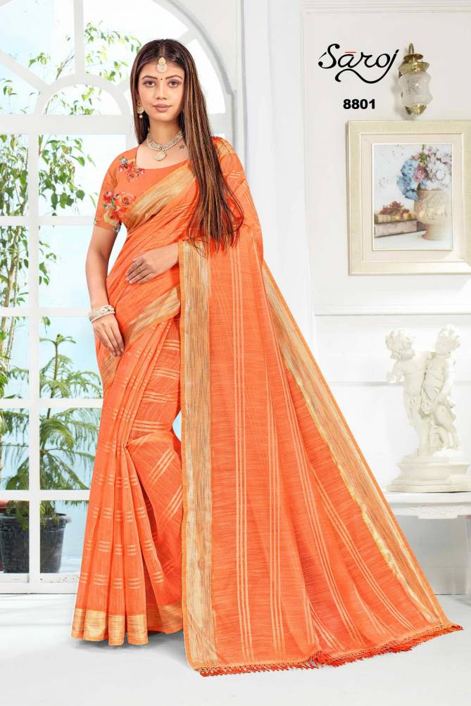Saroj Royal 1 Regular Wear Soft Cotton Designer Fancy Saree Collection